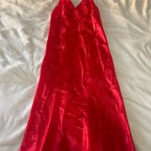 Satin Red Chemise